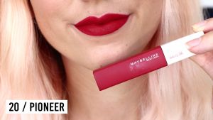 swatches Superstay matte ink Maybelline 20 pioneer